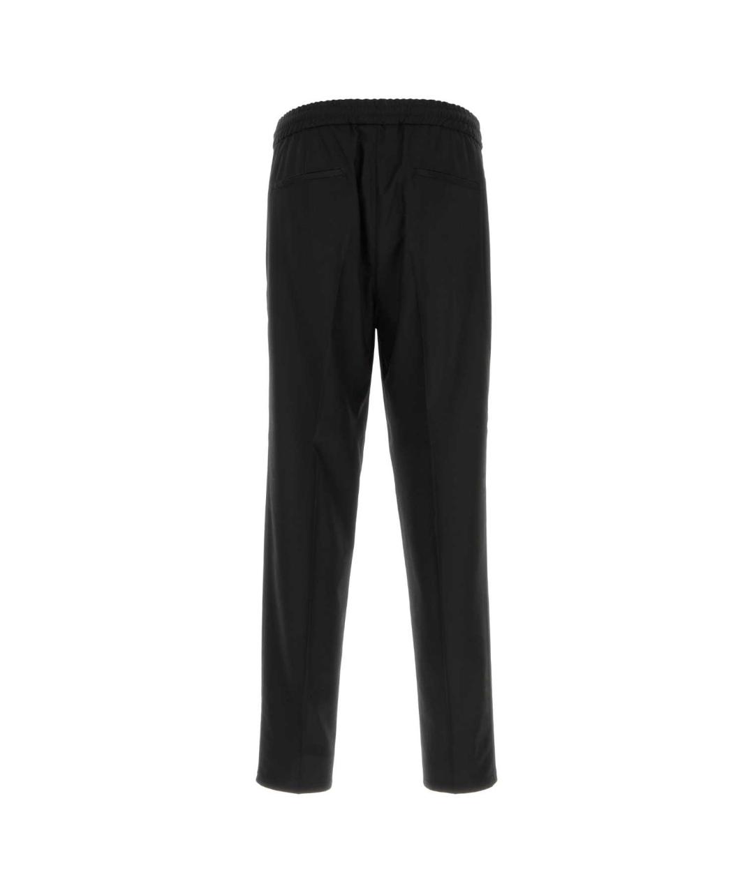 BRUNELLO CUCINELLI Черные шерстяные повседневные брюки, фото 2