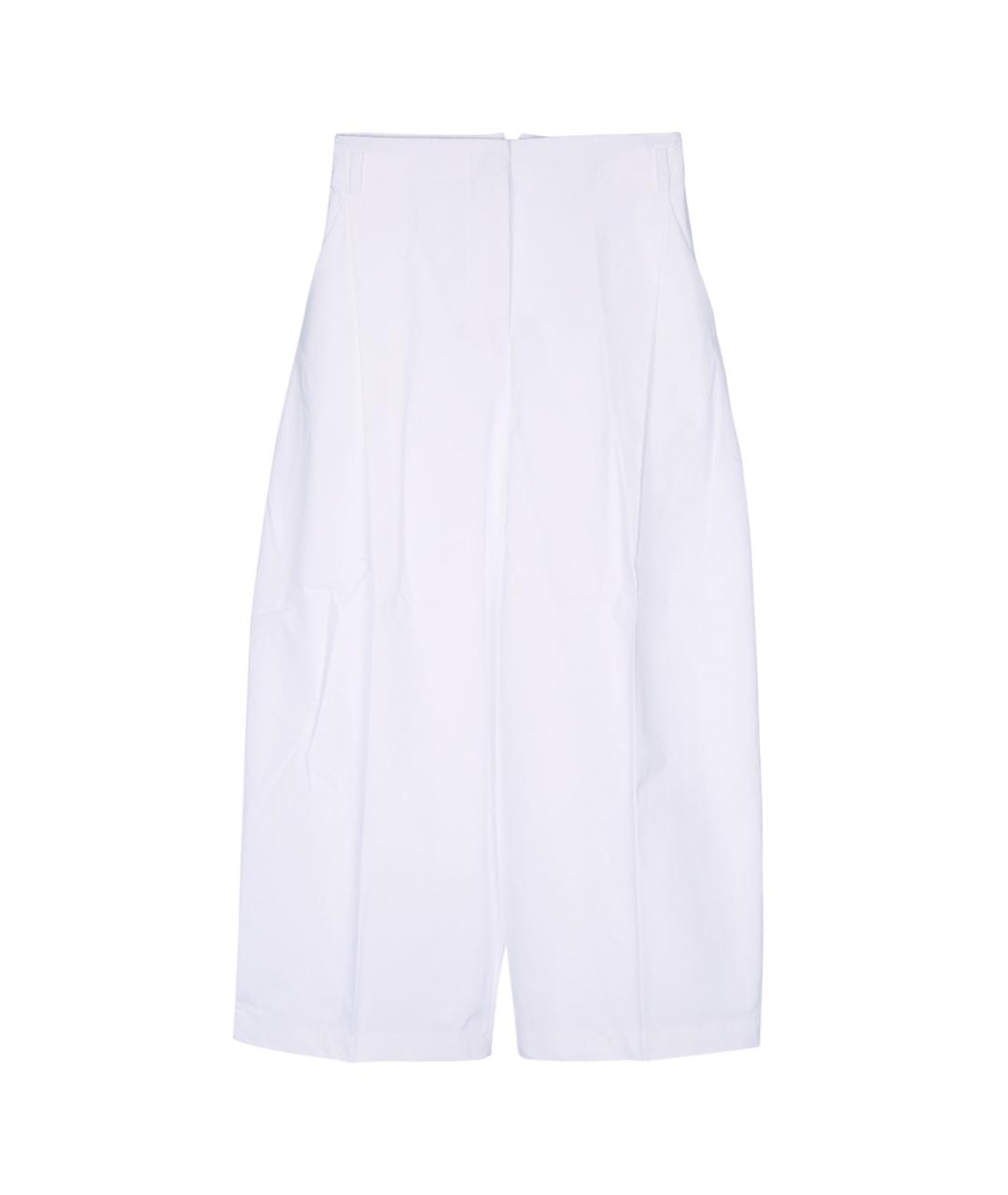 JACQUEMUS Белые хлопковые брюки широкие, фото 3