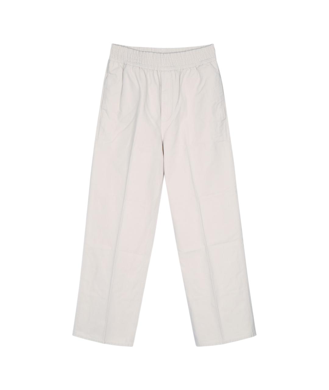 JACQUEMUS Белые хлопковые прямые джинсы, фото 3