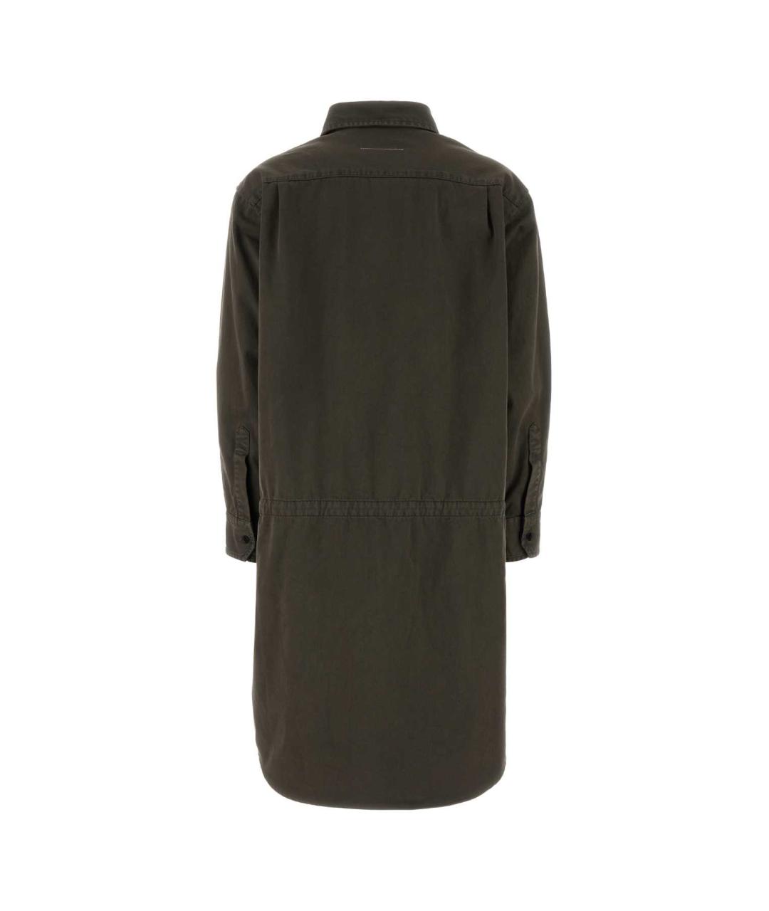 MM6 MAISON MARGIELA Коричневое хлопковое повседневное платье, фото 2