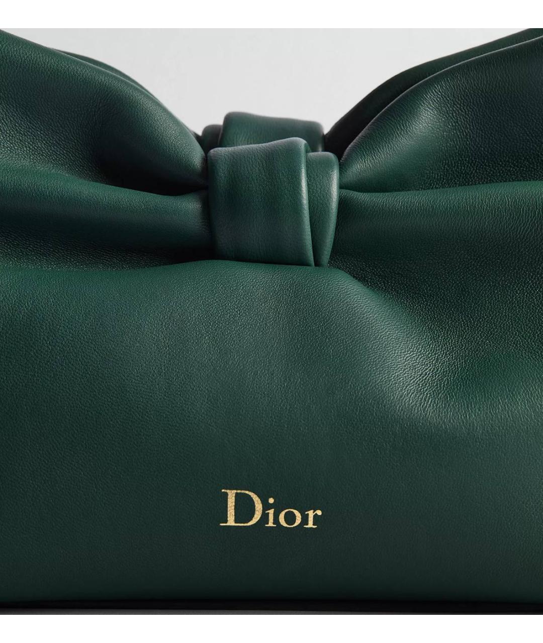 CHRISTIAN DIOR Зеленая кожаная сумка через плечо, фото 4