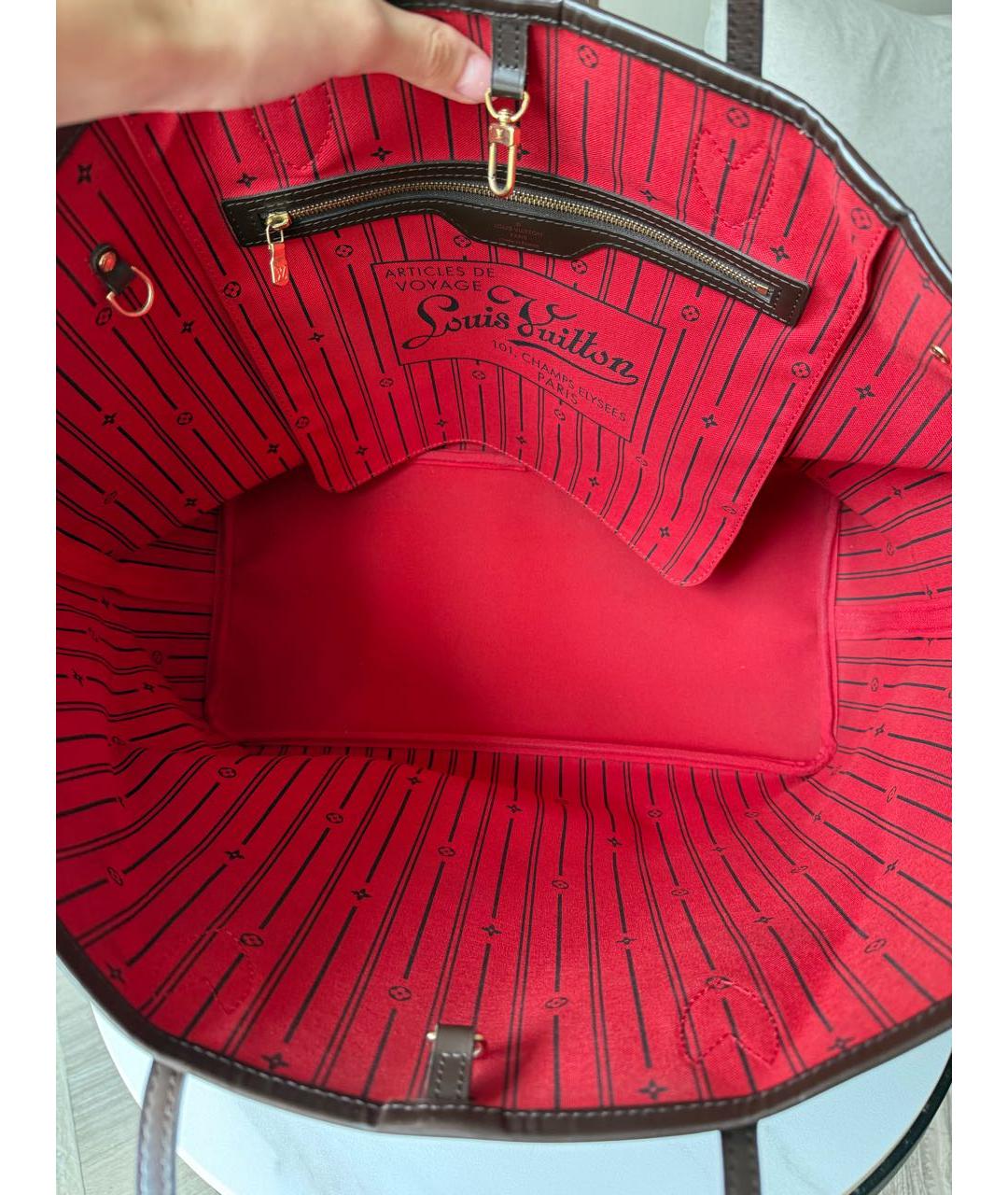 LOUIS VUITTON Коричневая сумка тоут из канвы, фото 5