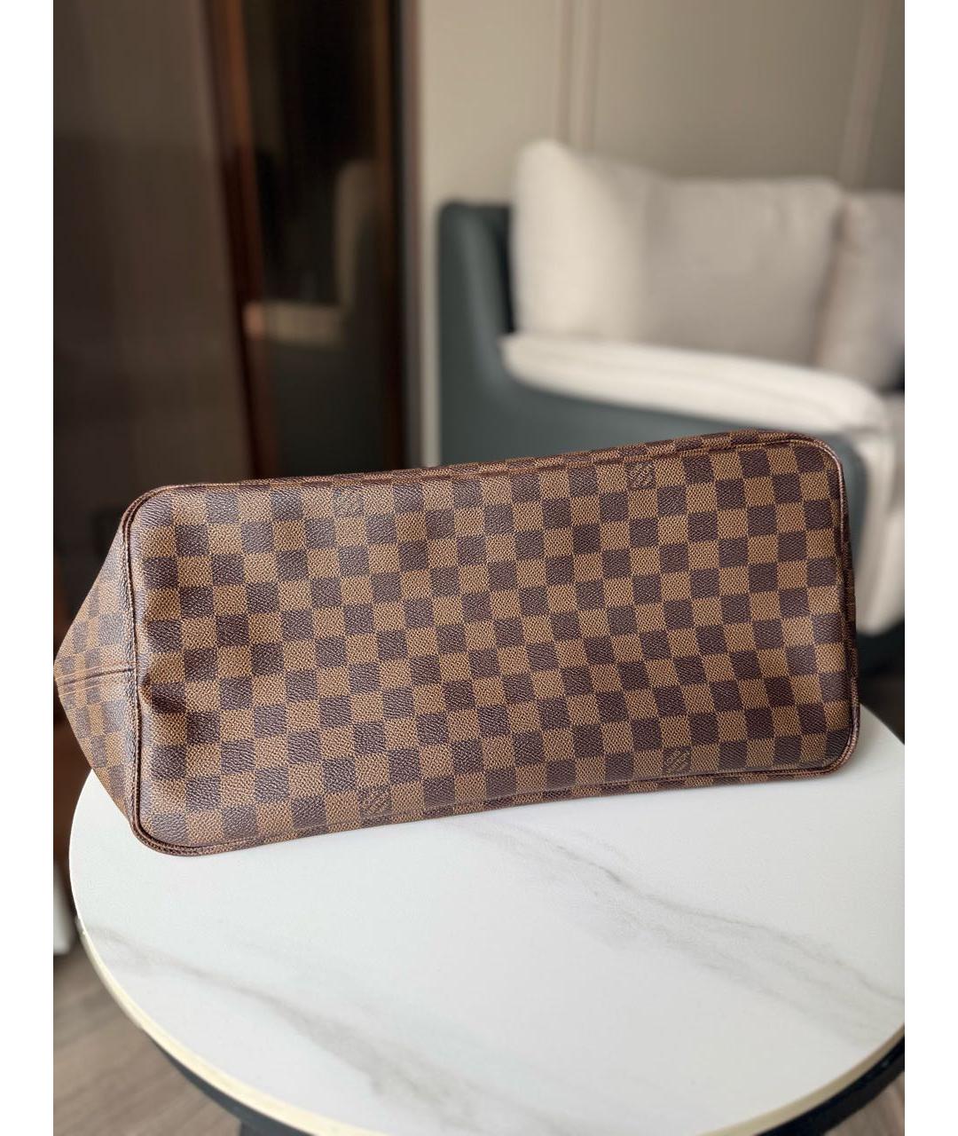LOUIS VUITTON Коричневая сумка тоут из канвы, фото 4