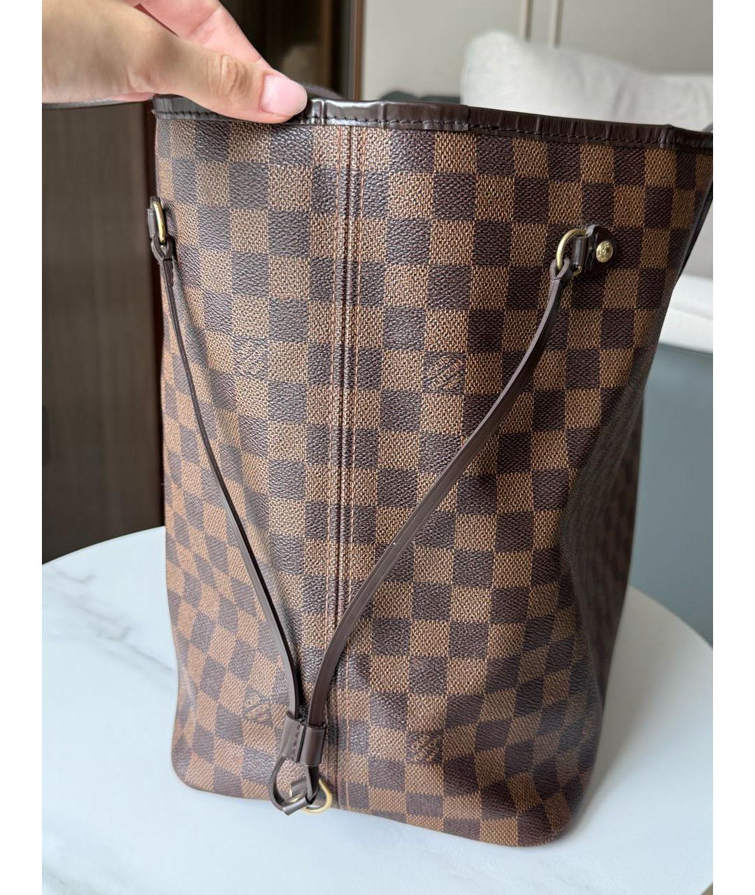 LOUIS VUITTON Коричневая сумка тоут из канвы, фото 6