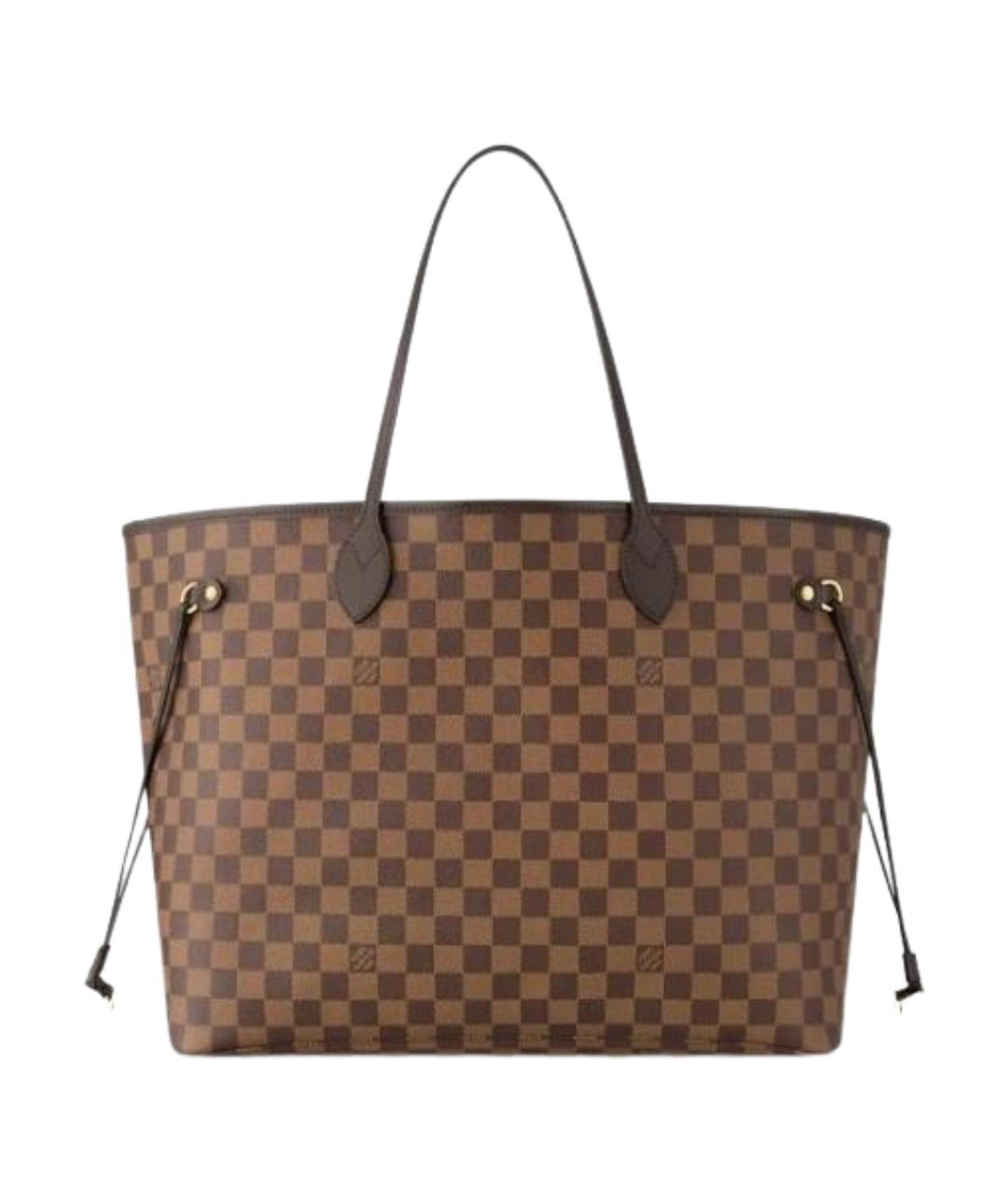 LOUIS VUITTON Коричневая сумка тоут из канвы, фото 1