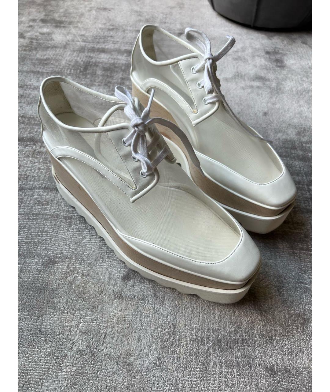STELLA MCCARTNEY Белые ботинки из искусственной кожи, фото 4