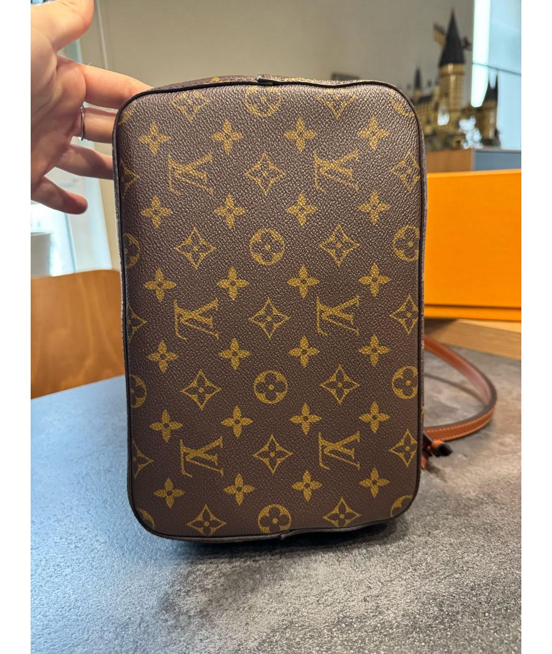 LOUIS VUITTON Коричневая кожаная сумка через плечо, фото 5