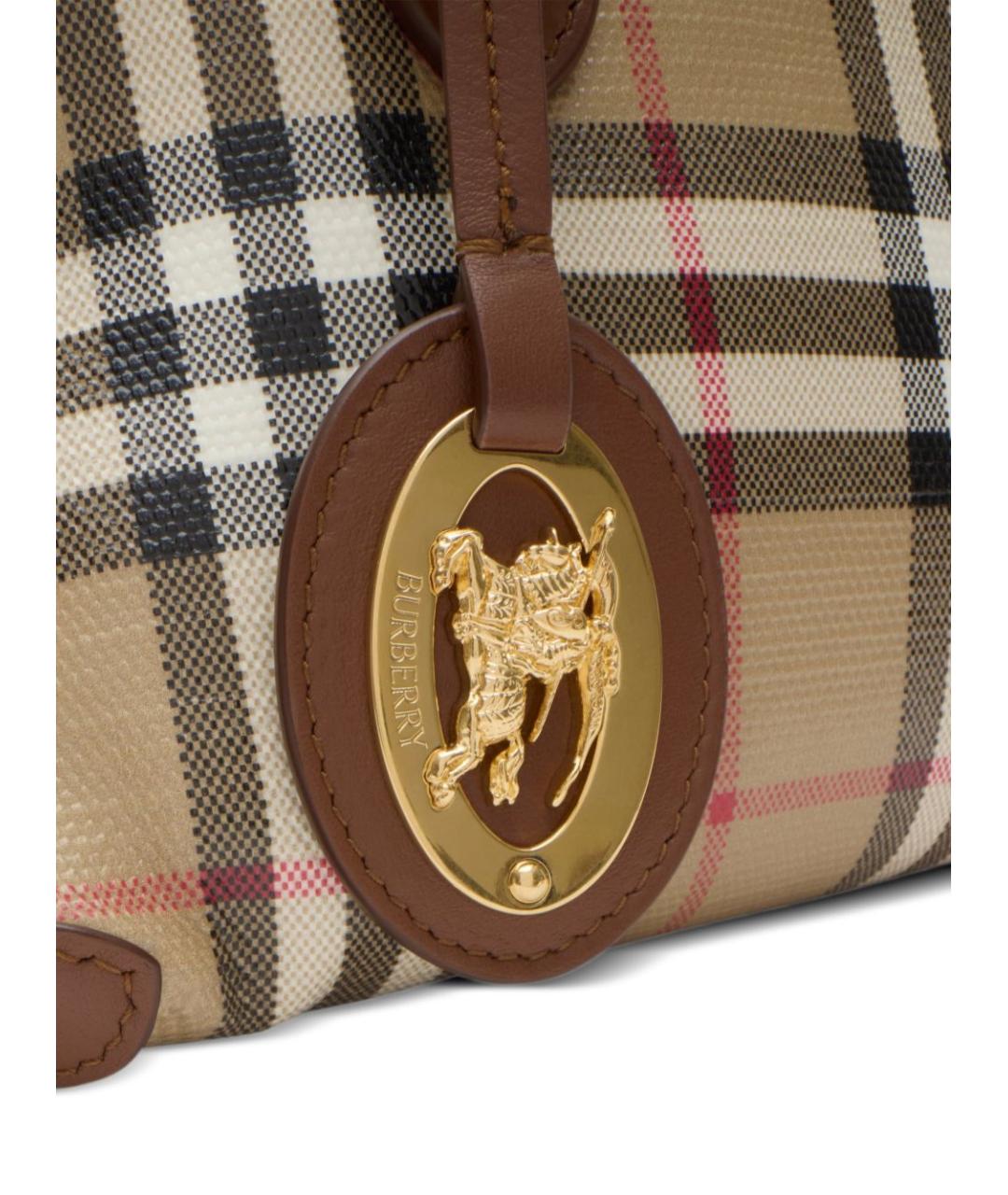 BURBERRY Бежевая сумка тоут из канвы, фото 4
