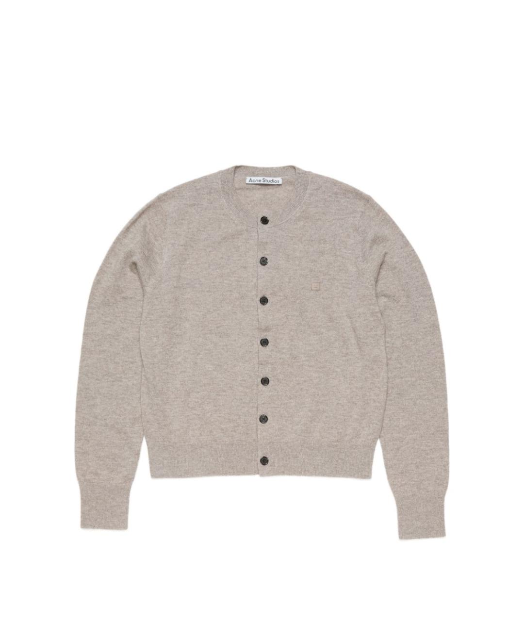 ACNE STUDIOS Серый шерстяной кардиган, фото 1
