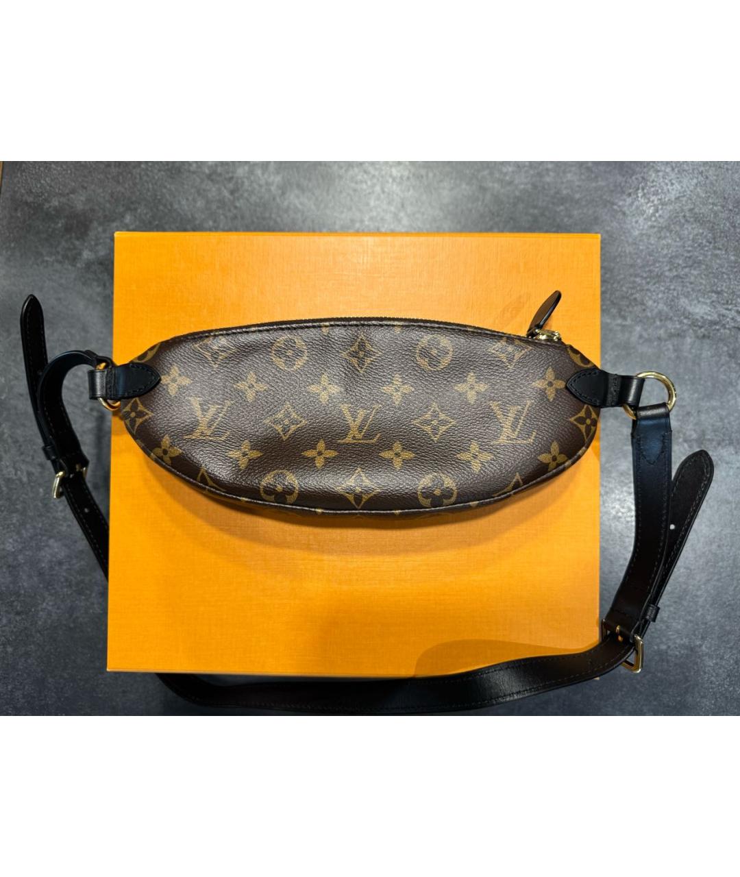 LOUIS VUITTON Коричневая поясная сумка из канвы, фото 3