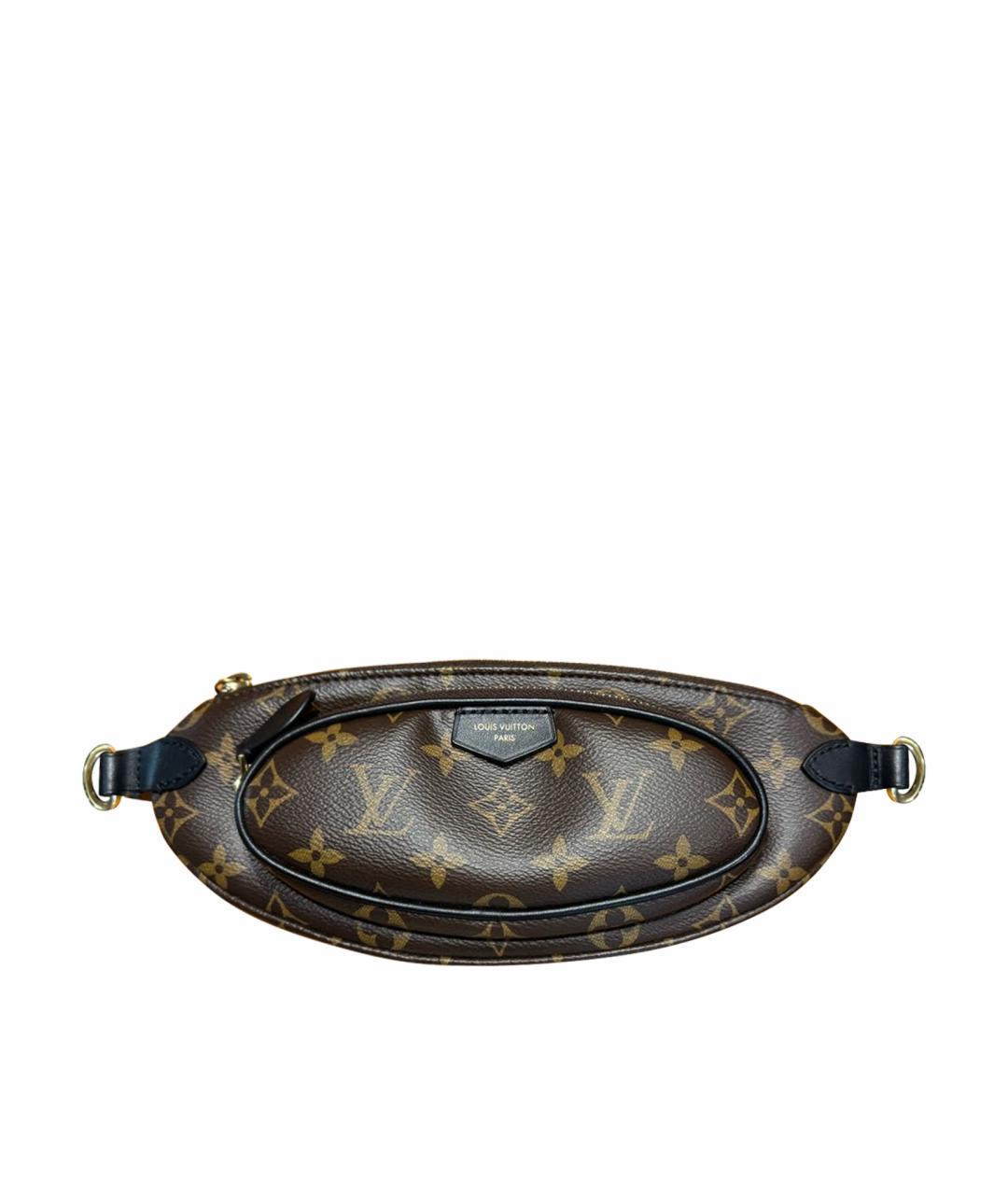 LOUIS VUITTON Коричневая поясная сумка из канвы, фото 8