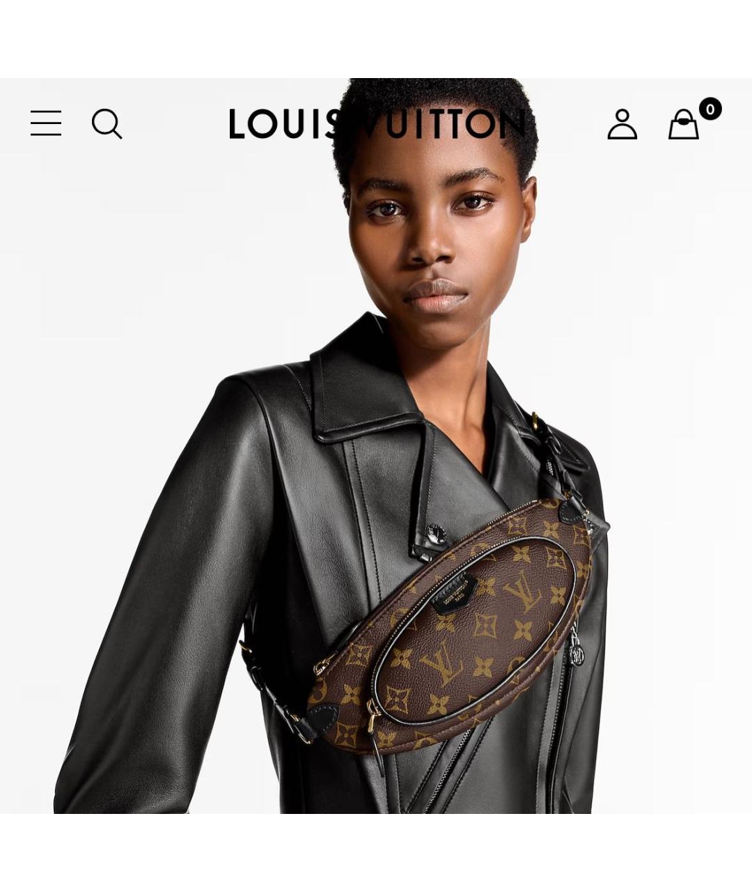 LOUIS VUITTON Коричневая поясная сумка из канвы, фото 6