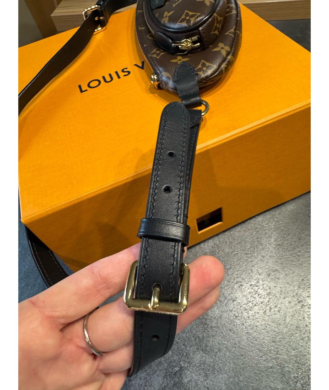 LOUIS VUITTON Коричневая поясная сумка из канвы, фото 5