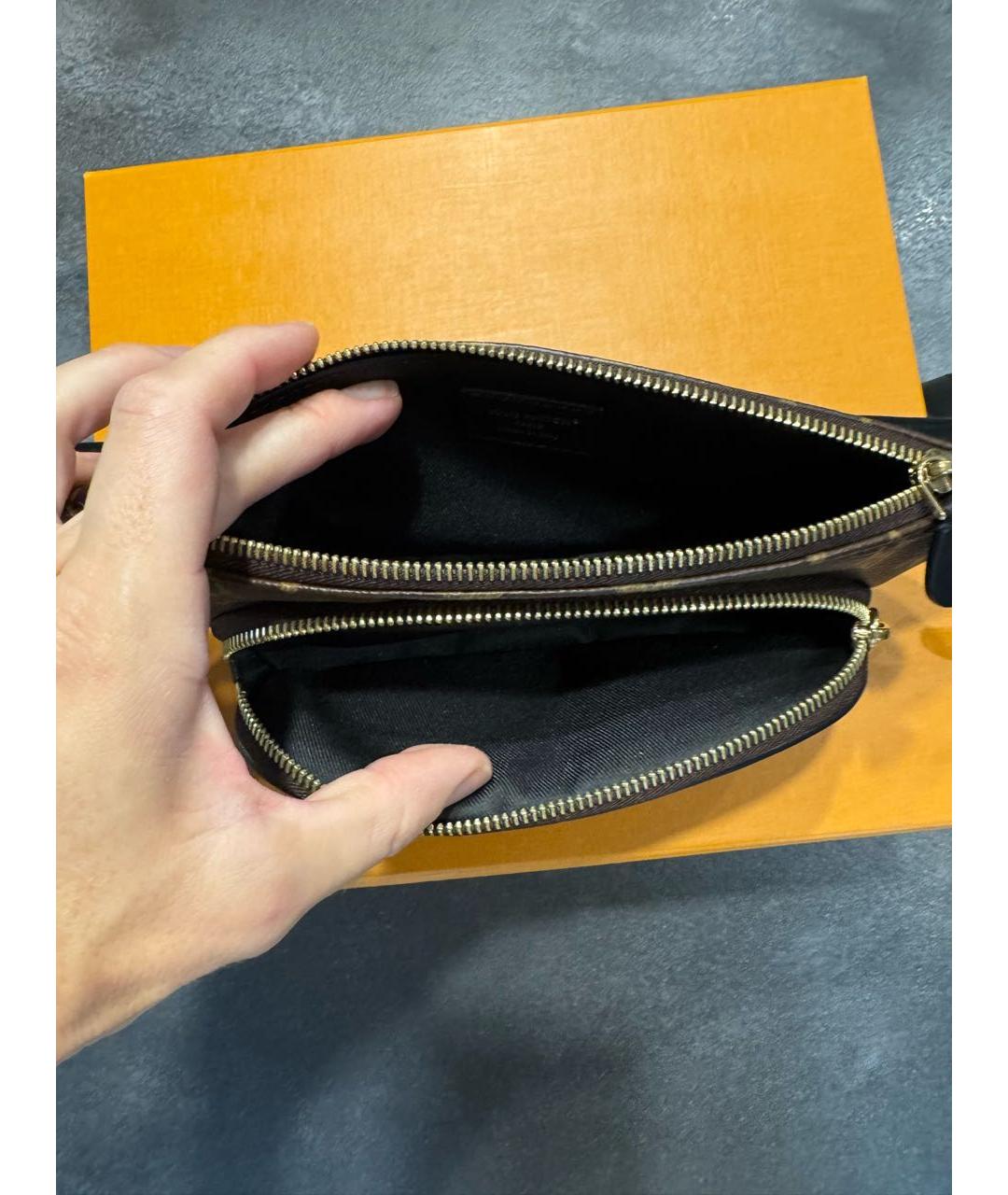 LOUIS VUITTON Коричневая поясная сумка из канвы, фото 4