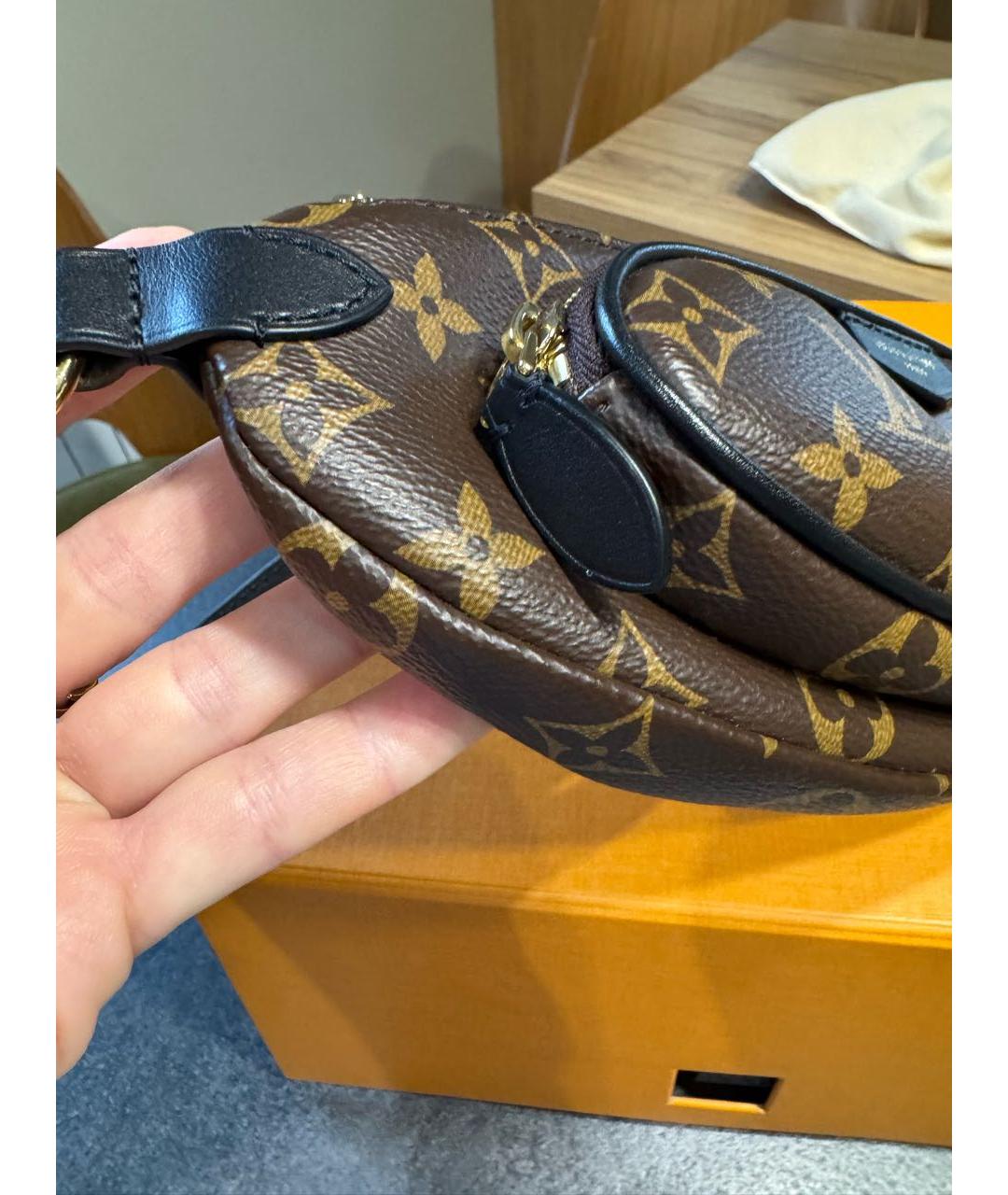 LOUIS VUITTON Коричневая поясная сумка из канвы, фото 2