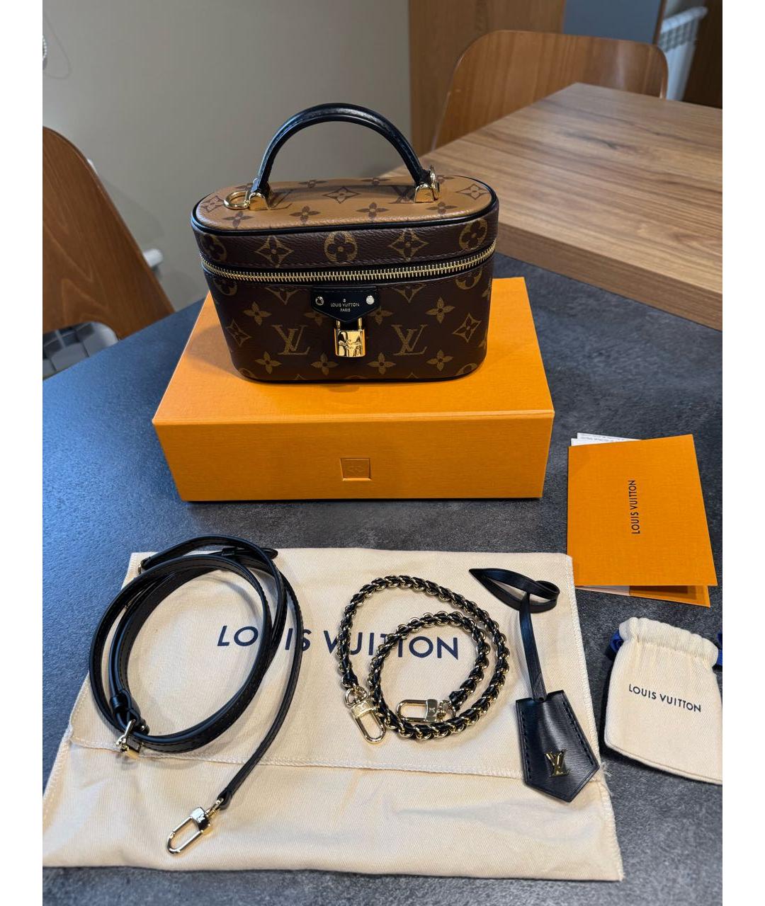LOUIS VUITTON Коричневая сумка через плечо из канвы, фото 6