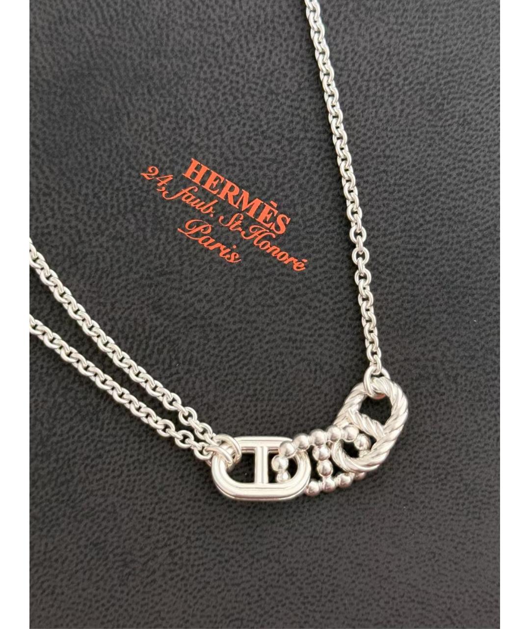 HERMES Серебряное колье, фото 4
