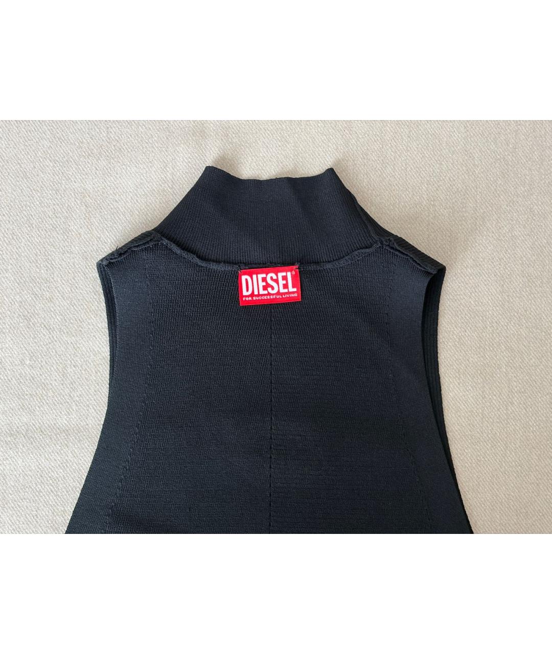 DIESEL Черное вискозное платье, фото 3