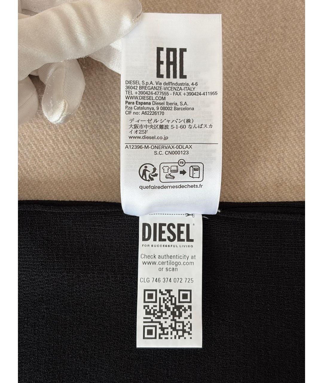 DIESEL Черное вискозное платье, фото 6