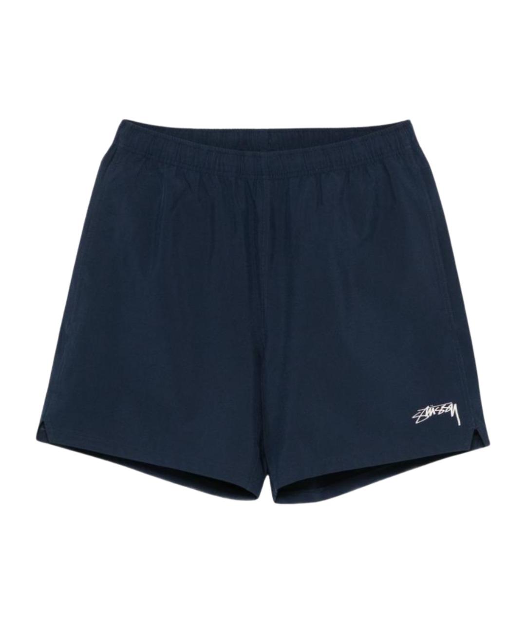 STUSSY Синие полиэстеровые шорты, фото 1