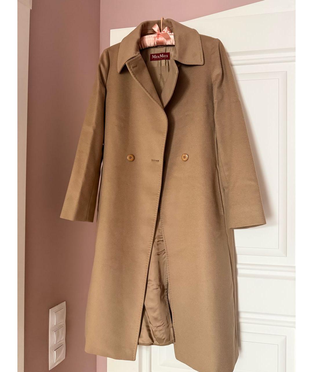 MAX MARA Бежевое шерстяное пальто, фото 9