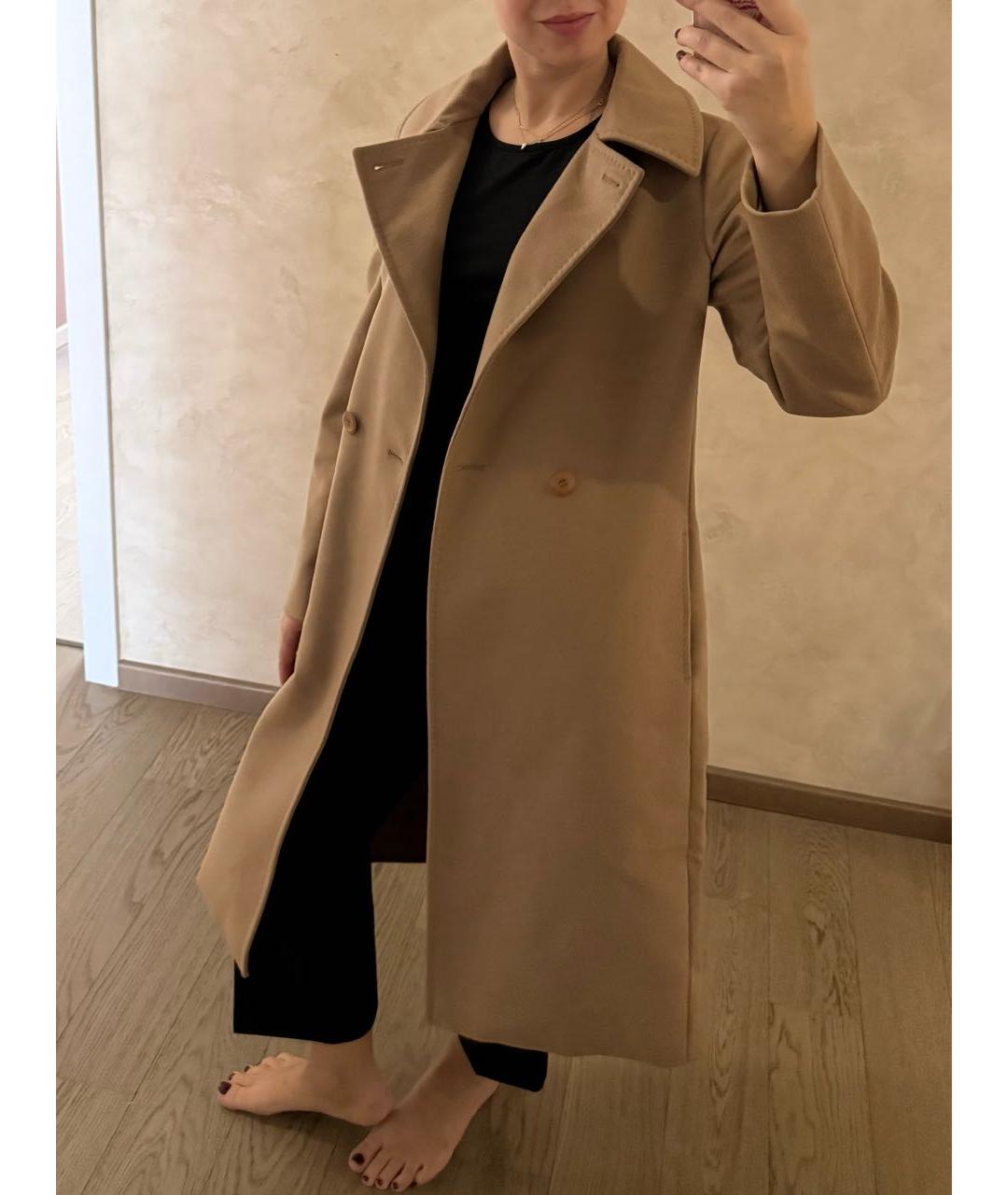 MAX MARA Бежевое шерстяное пальто, фото 5