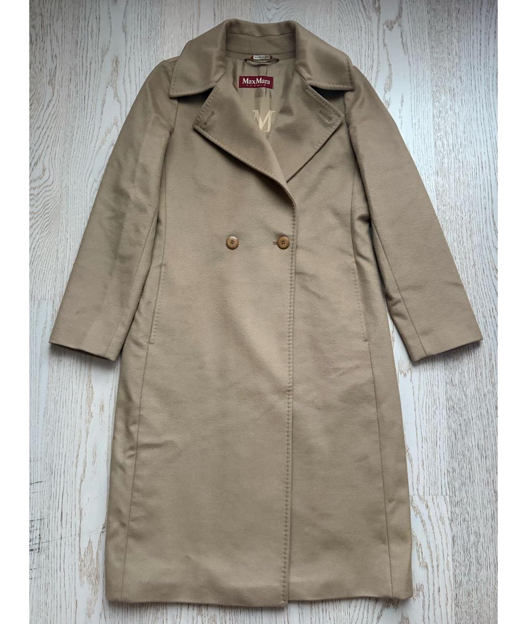 MAX MARA Бежевое шерстяное пальто, фото 3