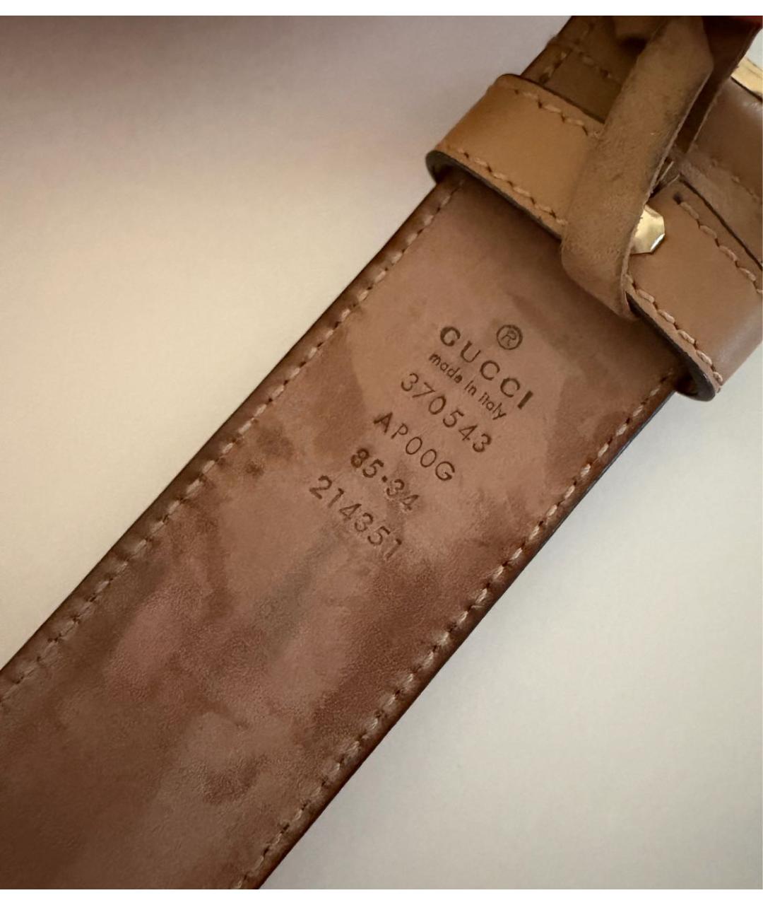 GUCCI Коричневый кожаный ремень, фото 3