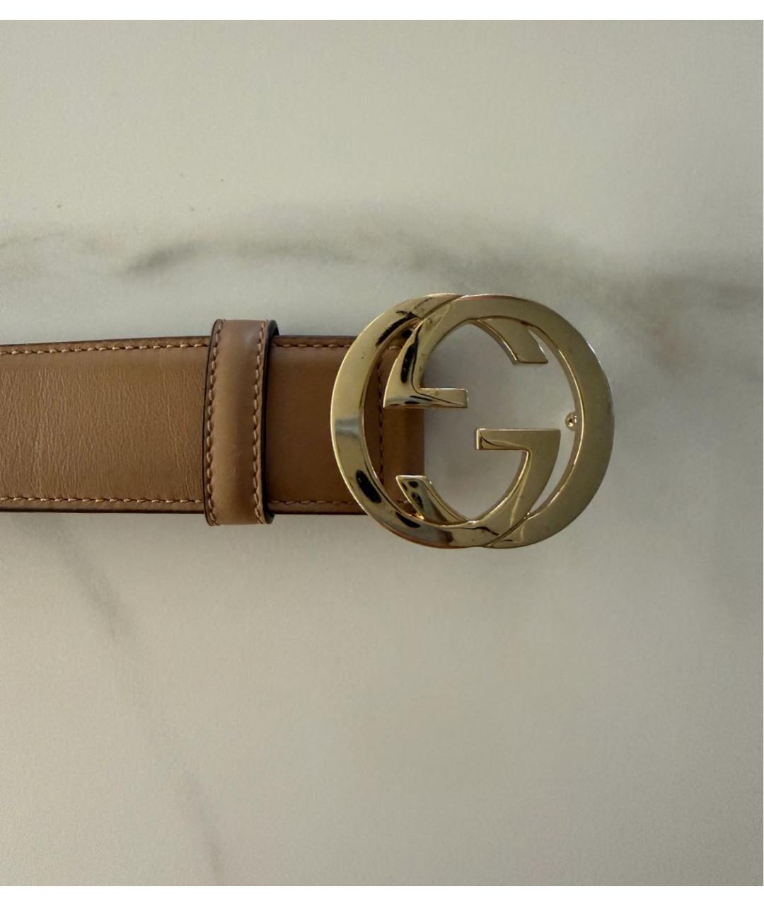 GUCCI Коричневый кожаный ремень, фото 2