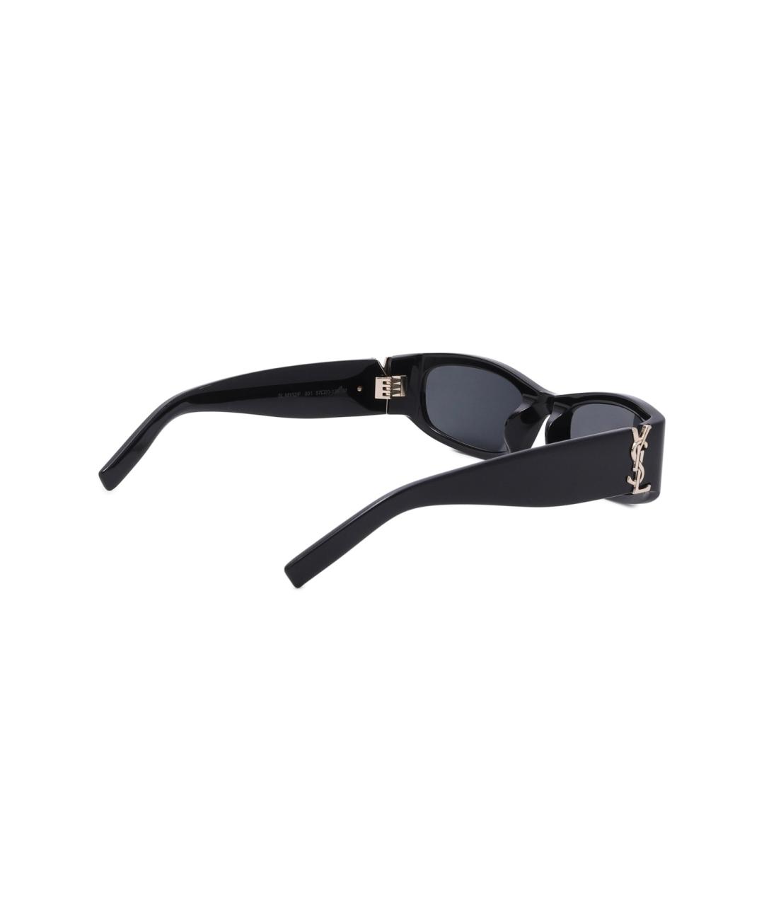 SAINT LAURENT Черные пластиковые солнцезащитные очки, фото 2