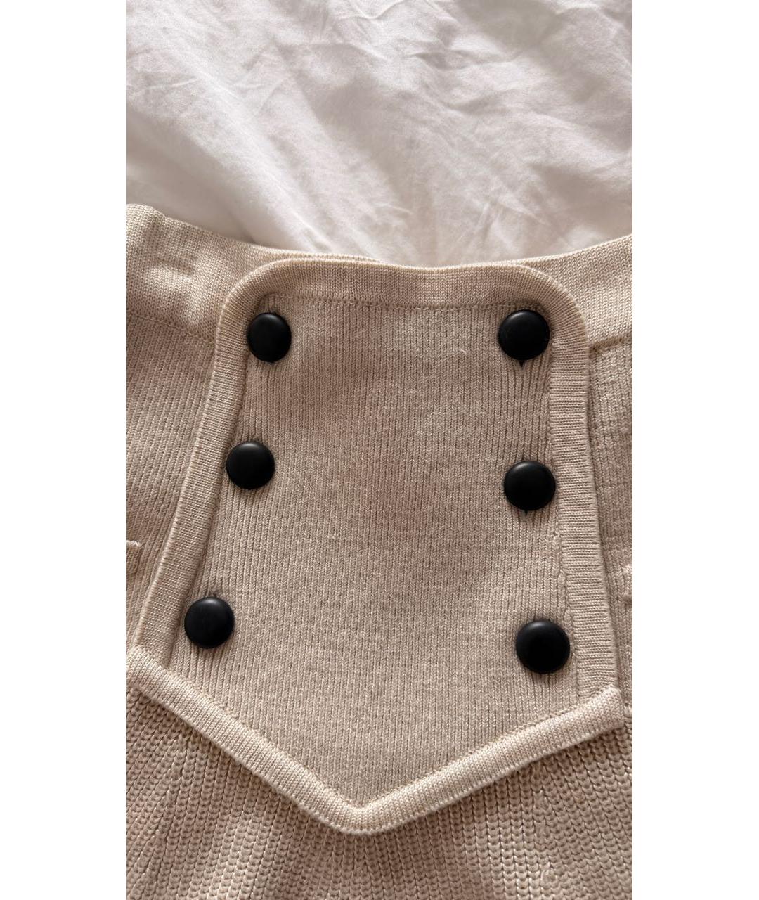 ISABEL MARANT Бежевая шерстяная юбка мини, фото 3