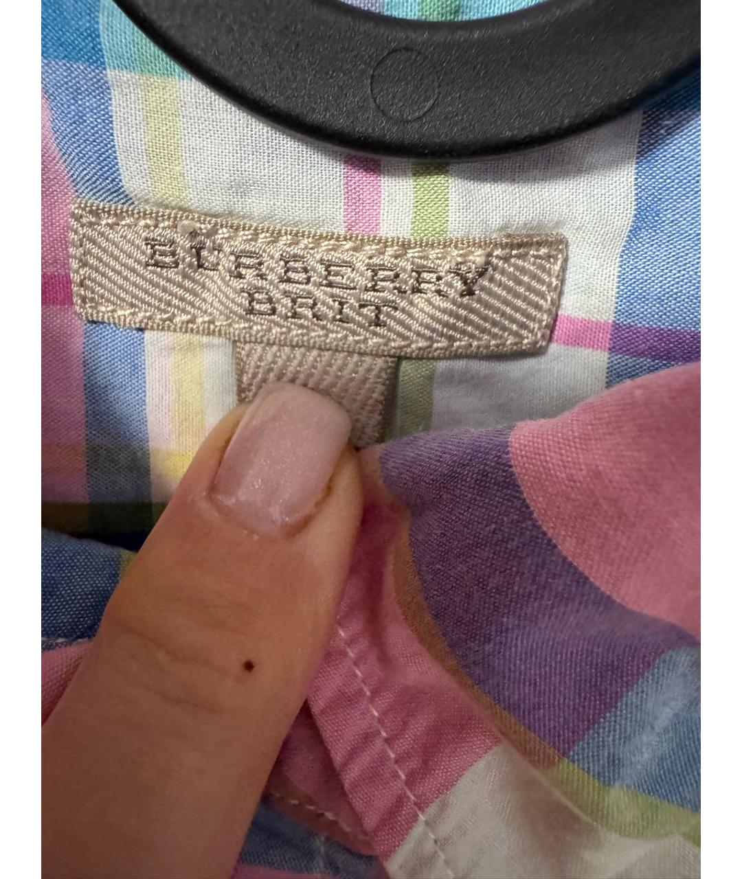 BURBERRY Мульти хлопковая рубашка, фото 4