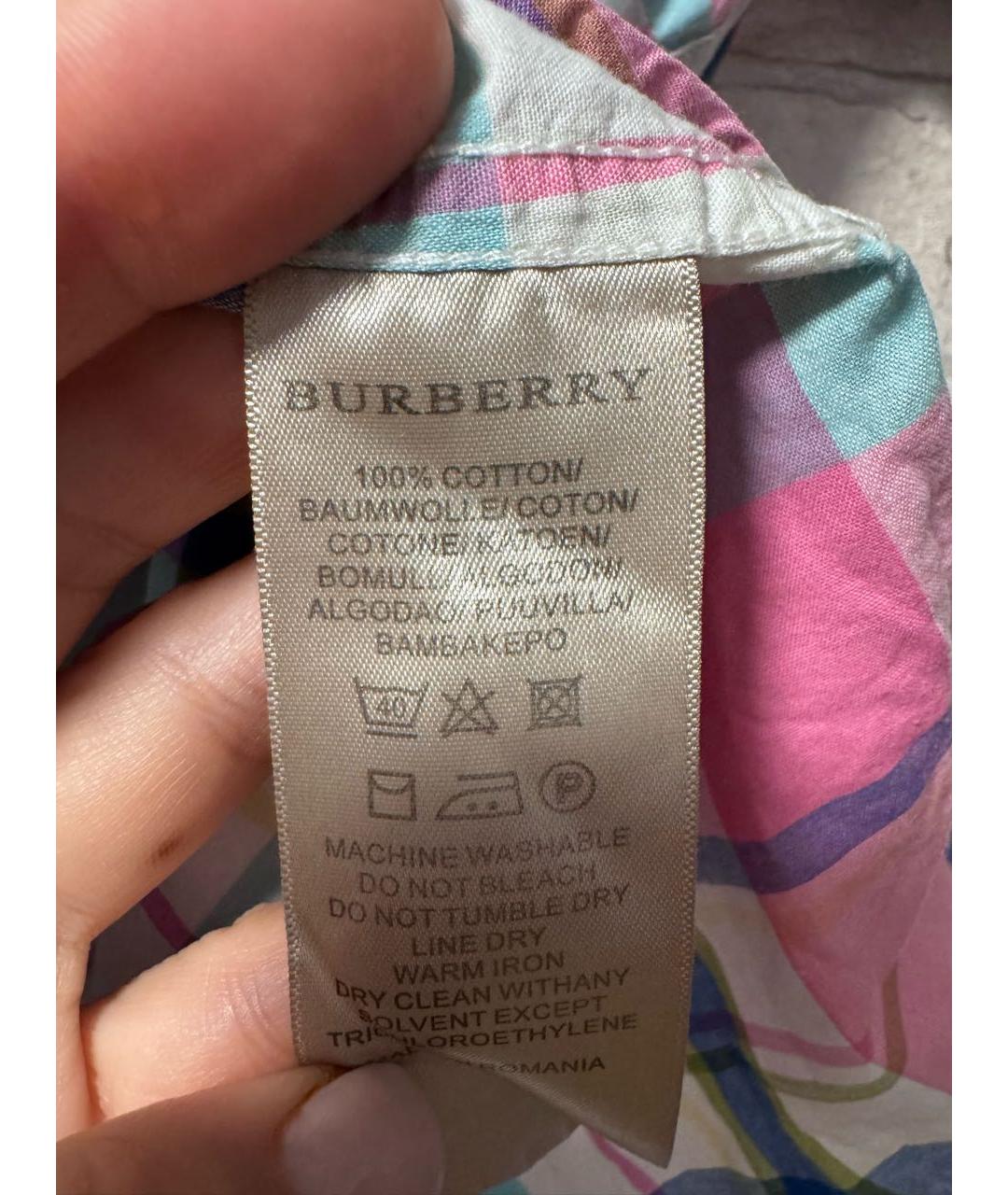 BURBERRY Мульти хлопковая рубашка, фото 5