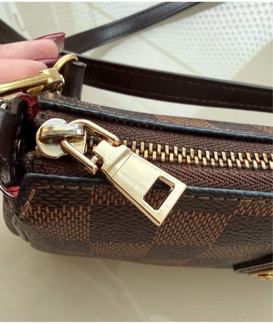 LOUIS VUITTON Коричневая сумка через плечо из канвы, фото 5