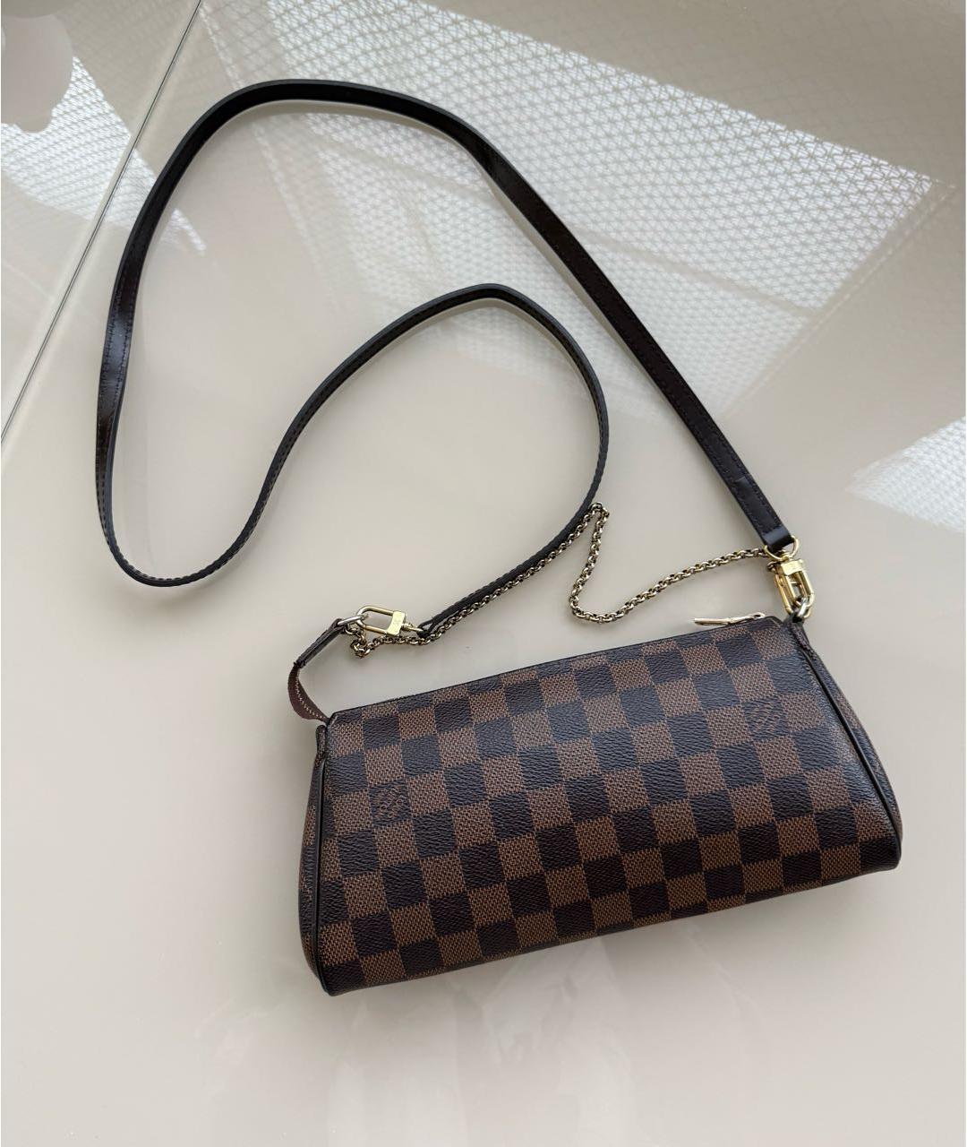 LOUIS VUITTON Коричневая сумка через плечо из канвы, фото 2