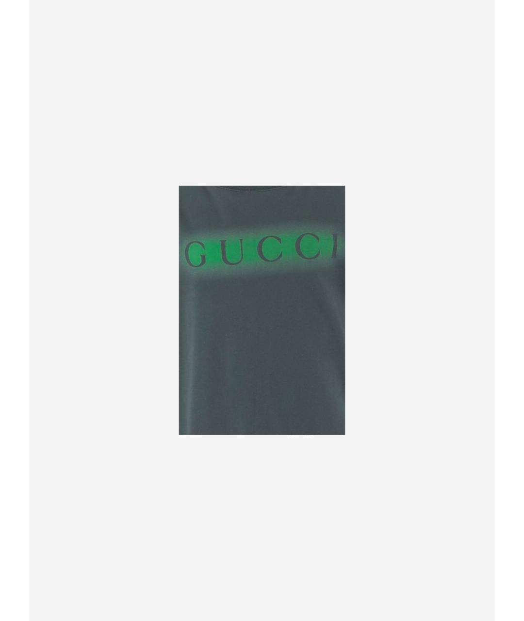 GUCCI Зеленая хлопковая детская футболка, фото 3
