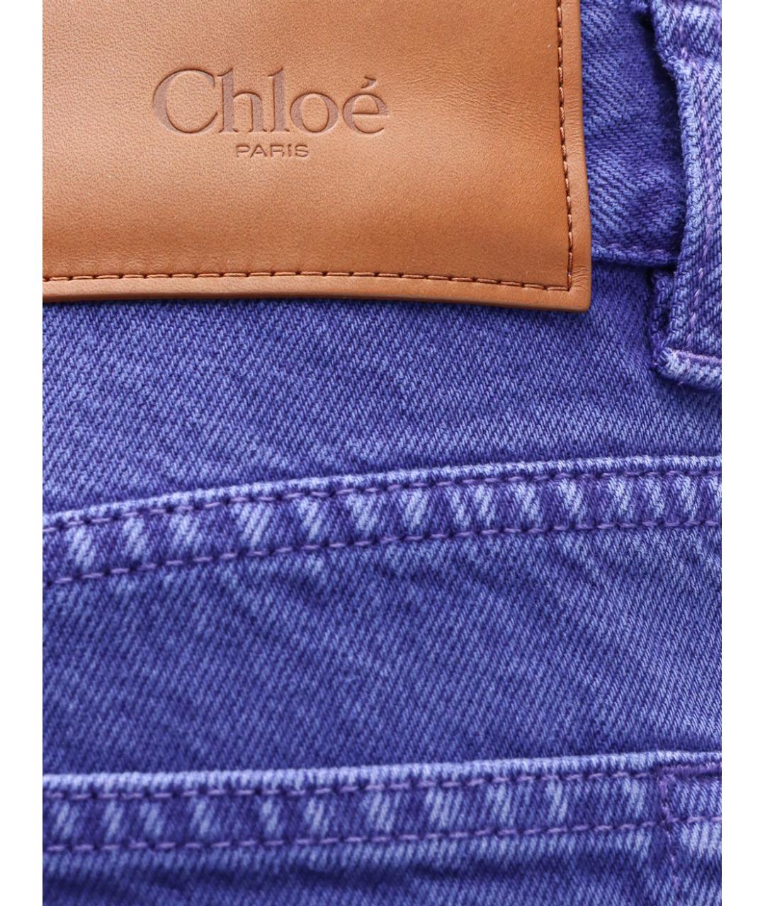 CHLOE Синие хлопковые прямые джинсы, фото 3