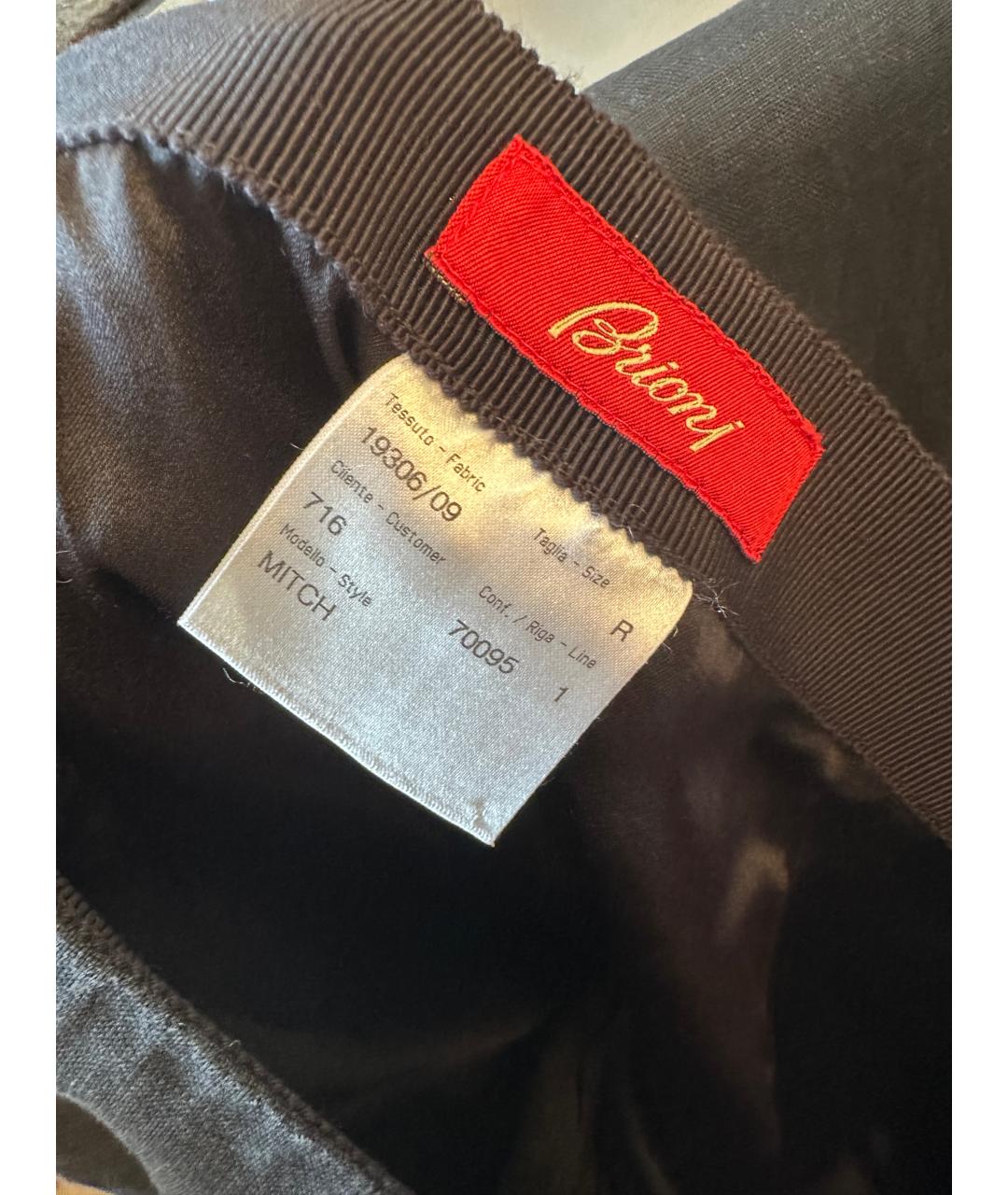BRIONI Черные льняные брюки широкие, фото 3
