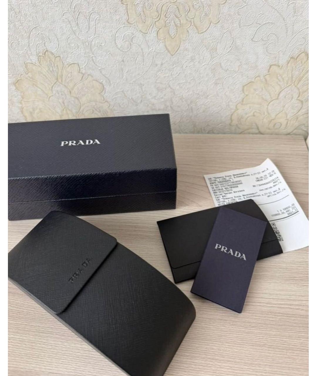 PRADA Золотые металлические солнцезащитные очки, фото 6