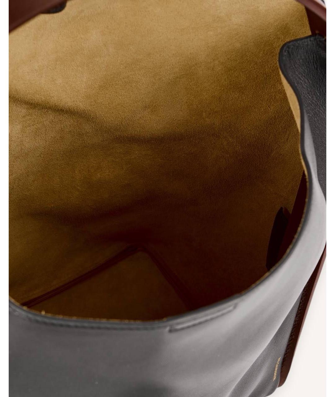 JIL SANDER Черная кожаная сумка тоут, фото 5