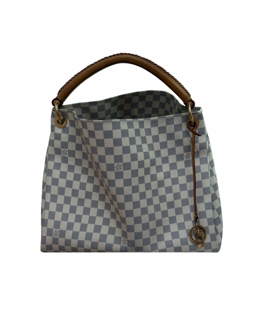 LOUIS VUITTON Белая сумка с короткими ручками из канвы, фото 1