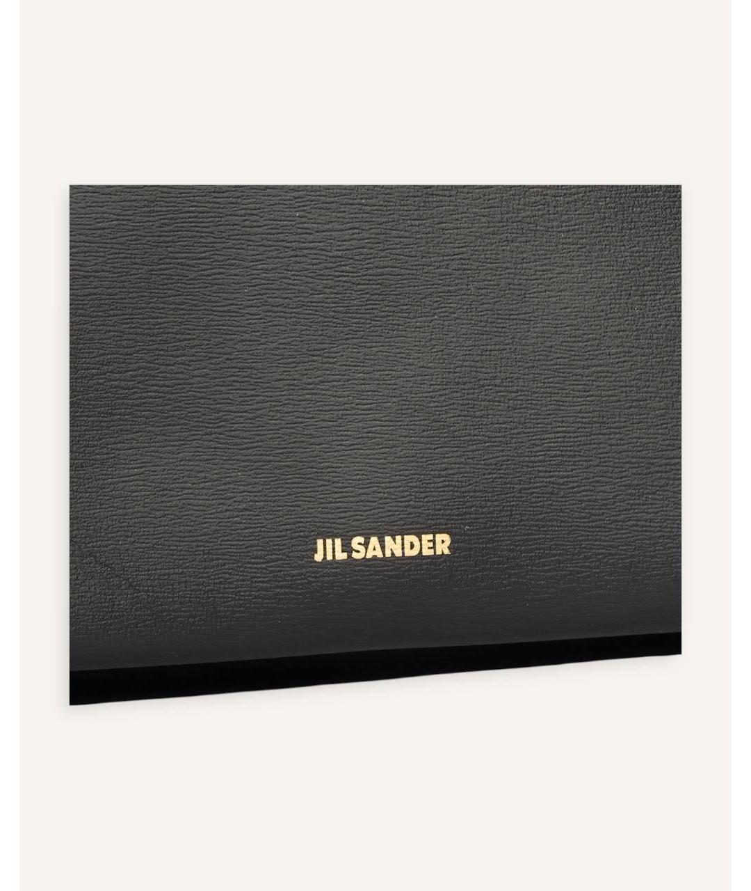 JIL SANDER Черная кожаная сумка через плечо, фото 4