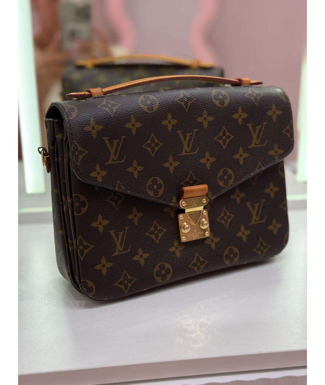 LOUIS VUITTON Коричневая сумка через плечо из канвы, фото 8