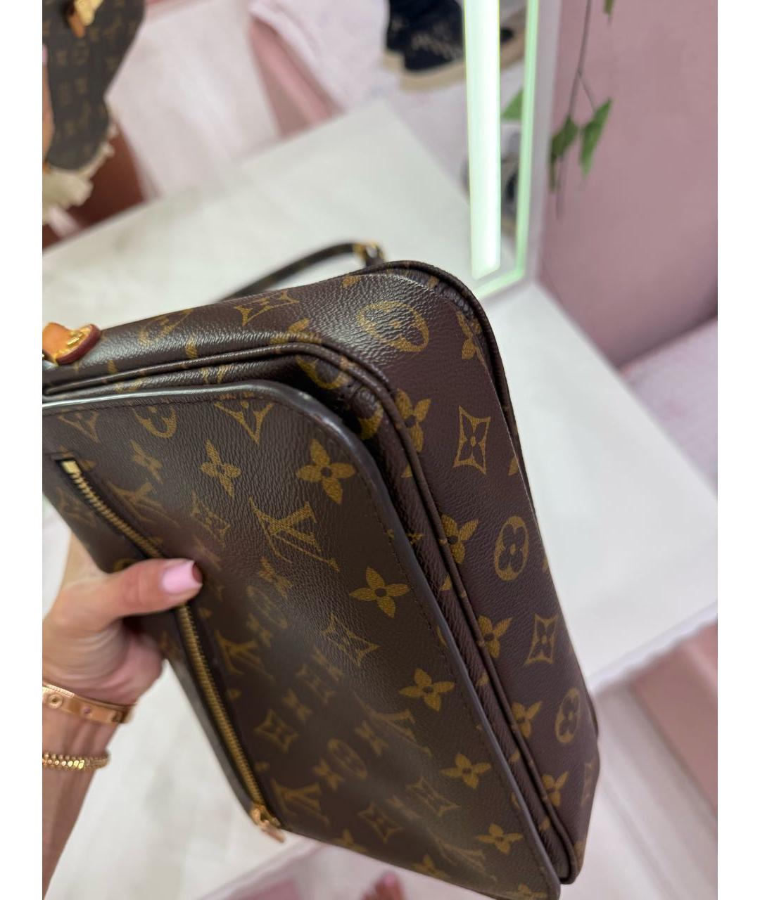 LOUIS VUITTON Коричневая сумка через плечо из канвы, фото 3