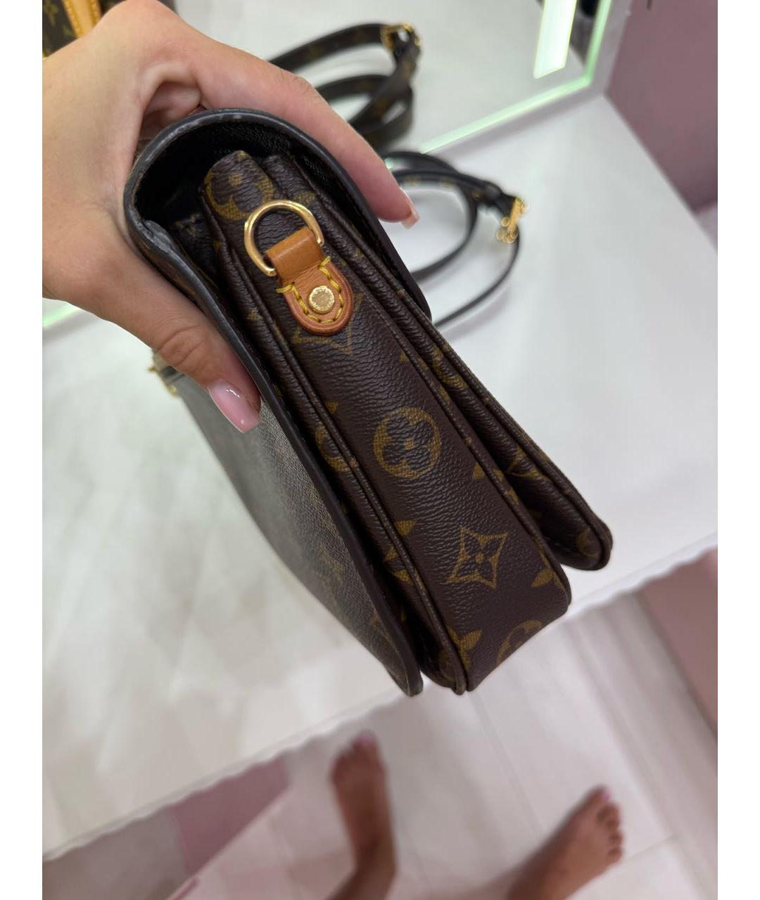 LOUIS VUITTON Коричневая сумка через плечо из канвы, фото 6