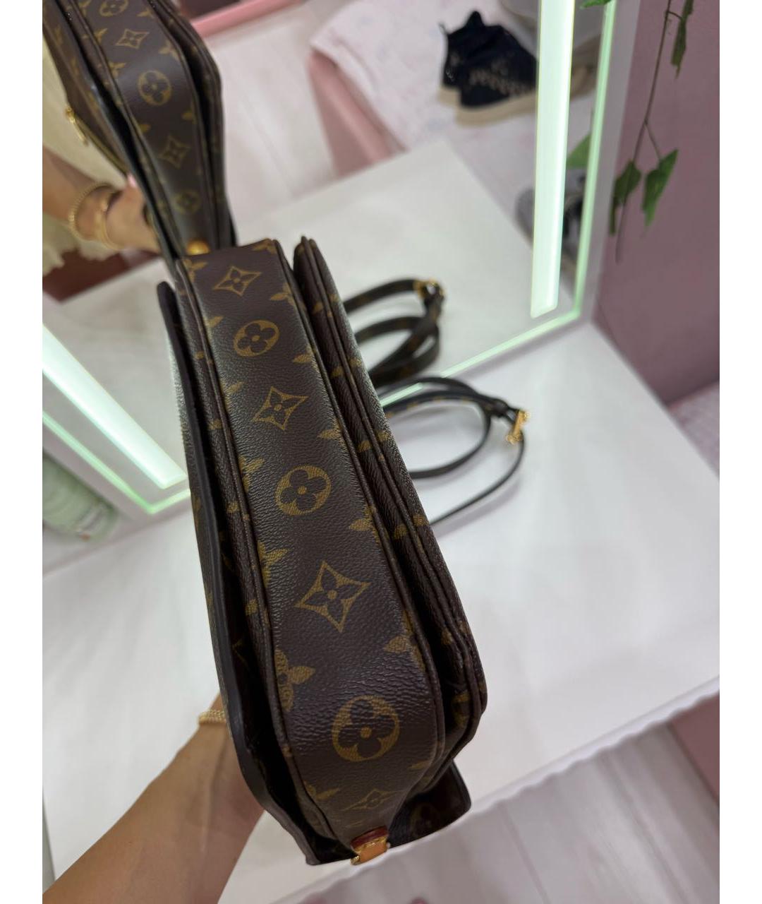 LOUIS VUITTON Коричневая сумка через плечо из канвы, фото 7