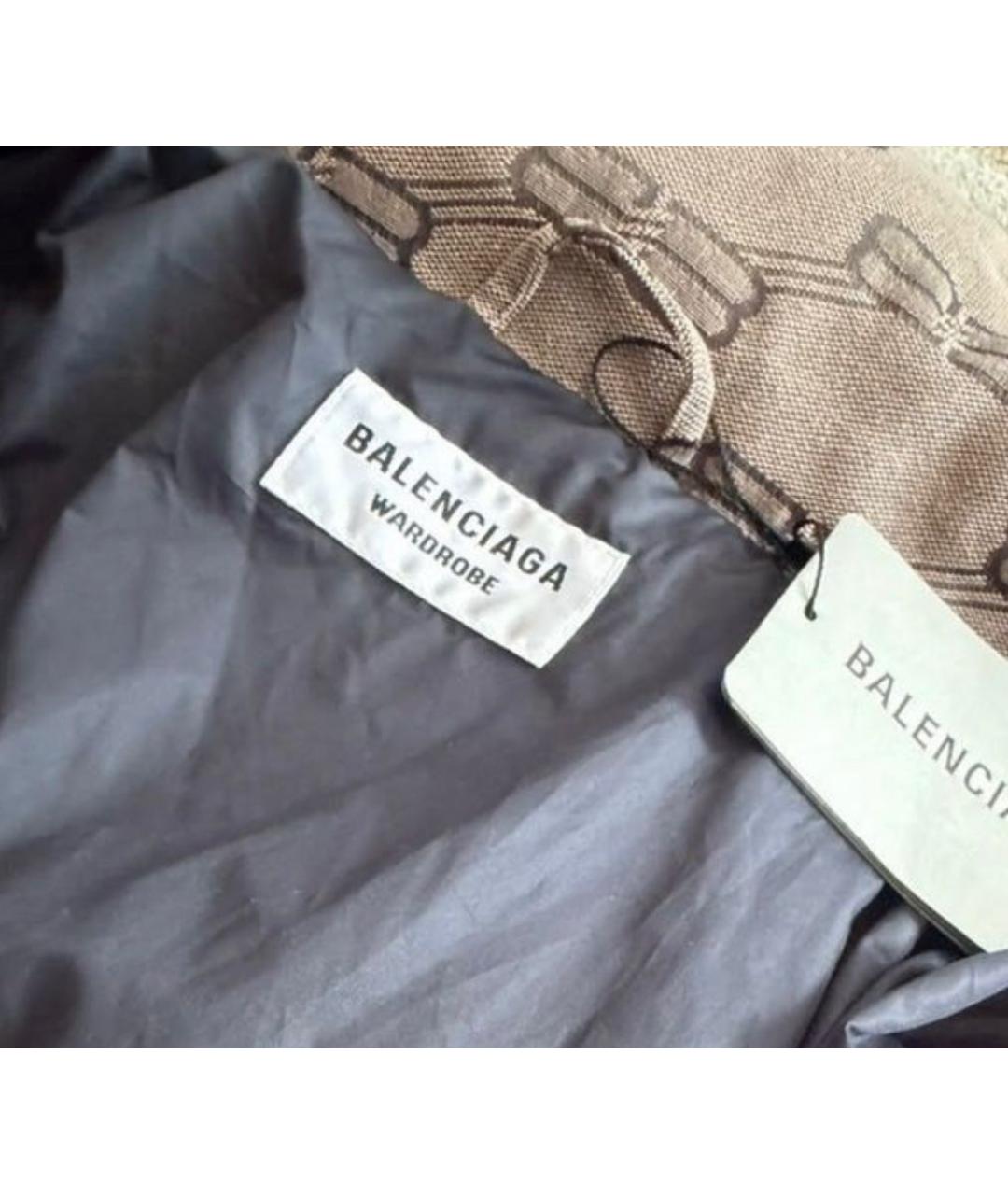 BALENCIAGA Коричневая полиэстеровая куртка, фото 4