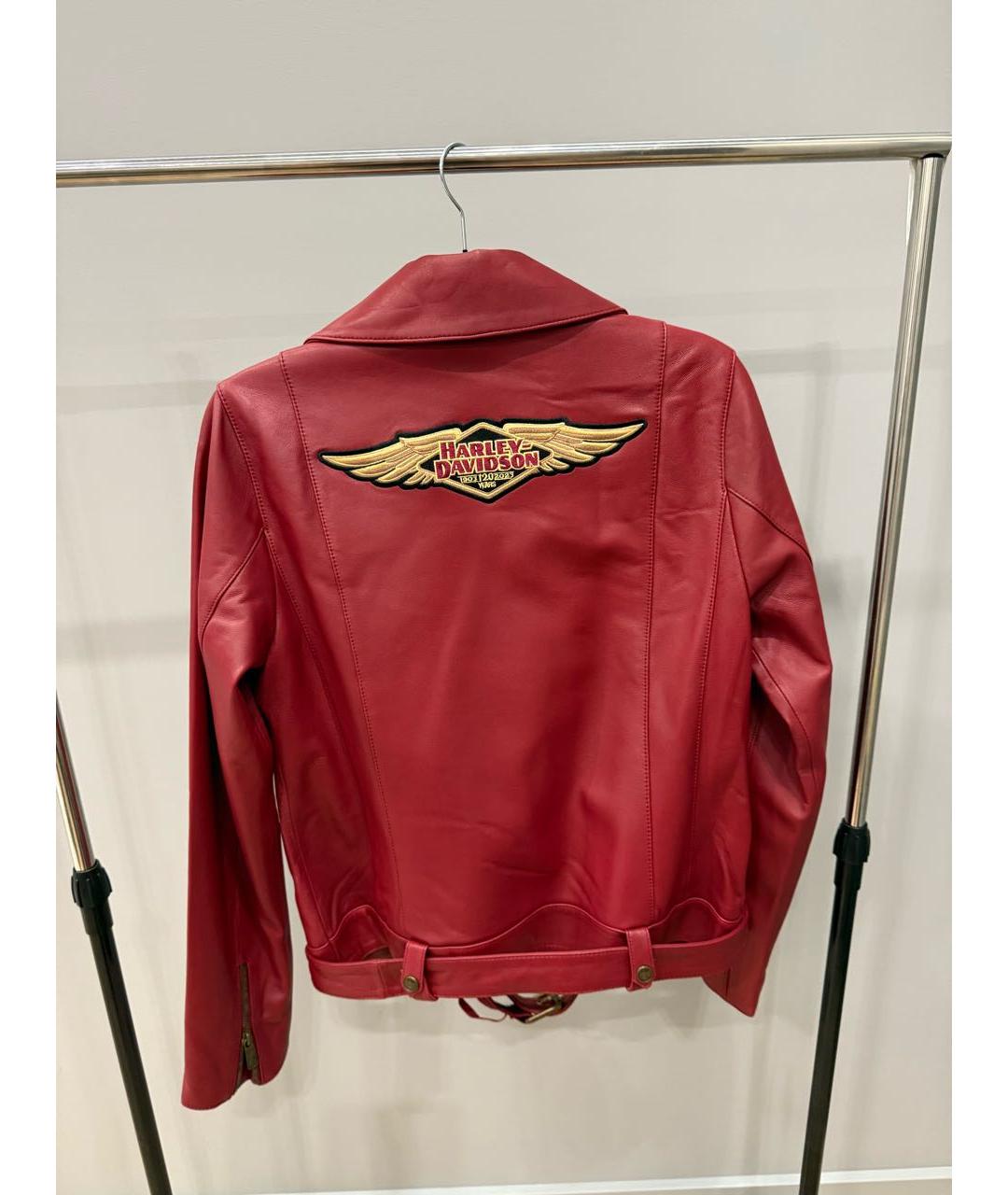 Harley Davidson Бордовая кожаная куртка, фото 2