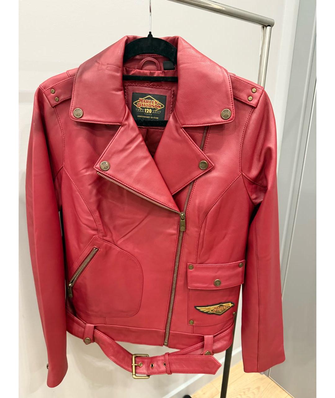 Harley Davidson Бордовая кожаная куртка, фото 8