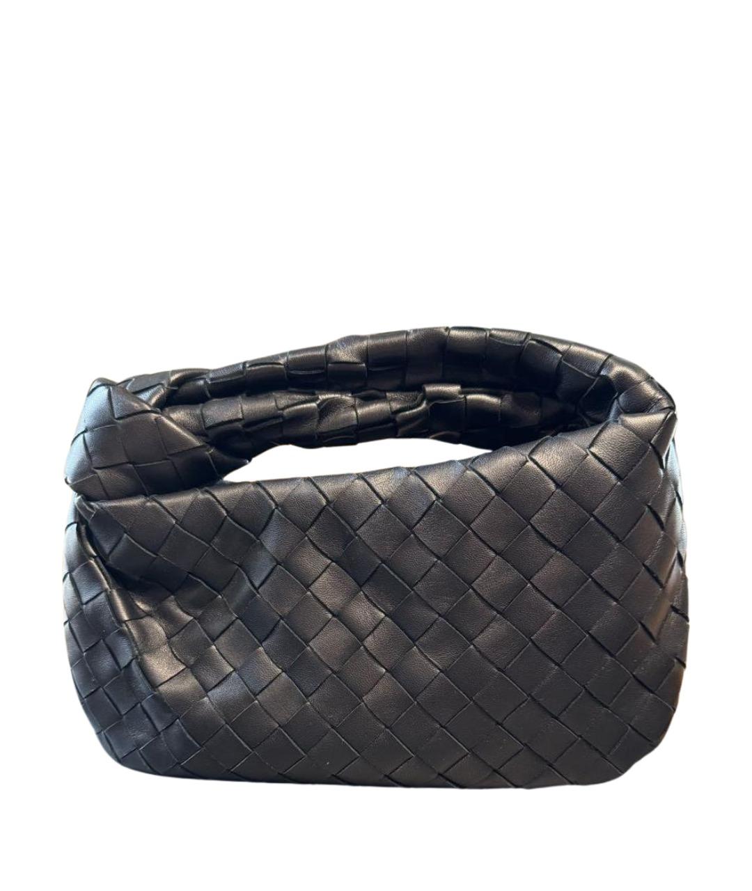 BOTTEGA VENETA Черная кожаная сумка с короткими ручками, фото 1